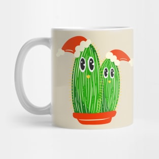 Festive Christmas Cactus Hats Mug